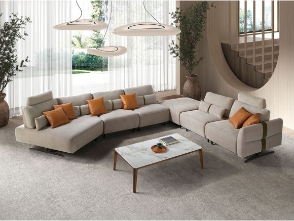 Sofá chaiselongue con mecanismo relax 6273 / 6274 de Ángel Cerdá