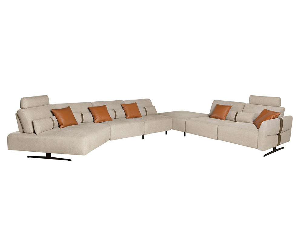 Tapizado en tejido color arena, sofá esquina 6273 o 6274 Ángel Cerdá