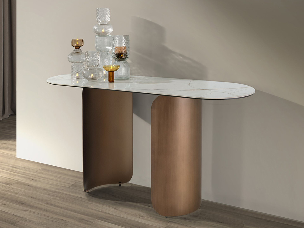 Consola con sobre porcelánico y base de acero 3286 de Ángel Cerdá