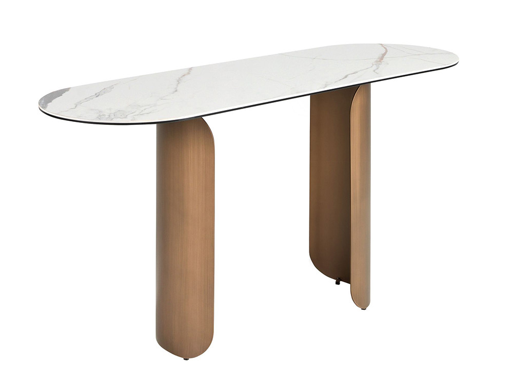 Patas de acero de líneas curvas y redondeadas en acabado bronce 3286 de Ángel Cerdá