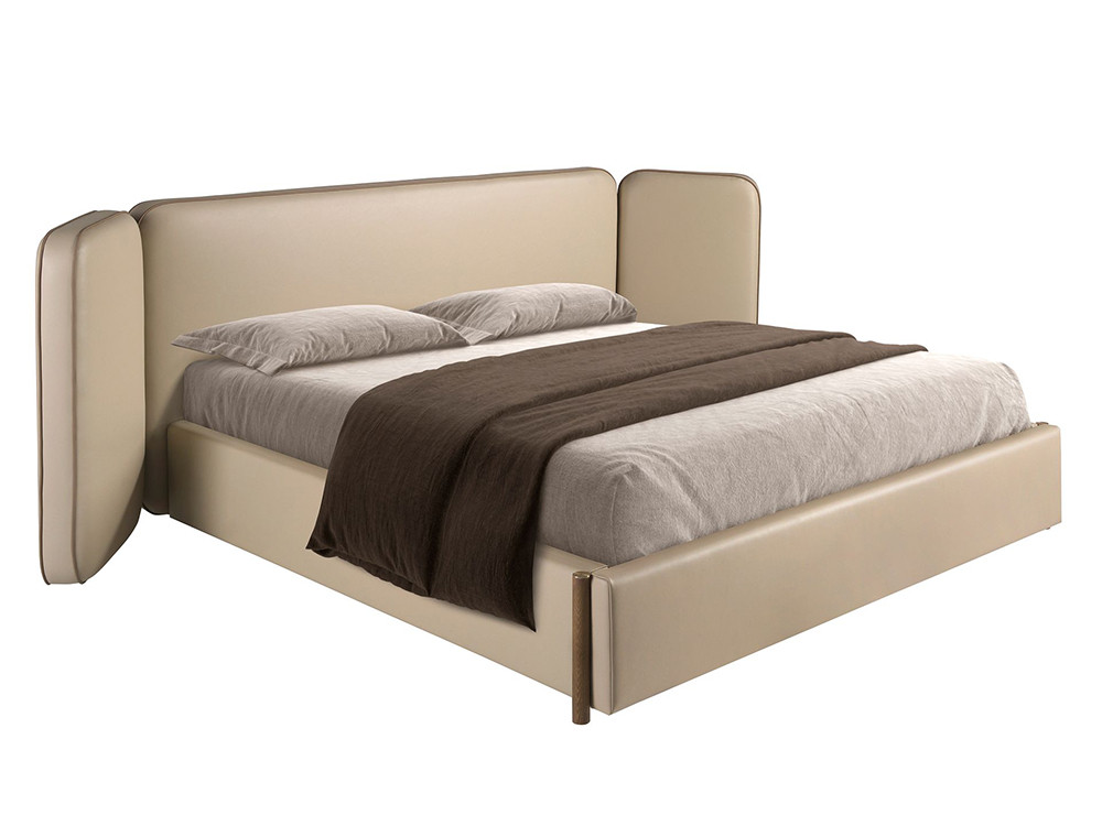 Cama tapizada en polipiel color visón 7218 de Ángel Cerdá