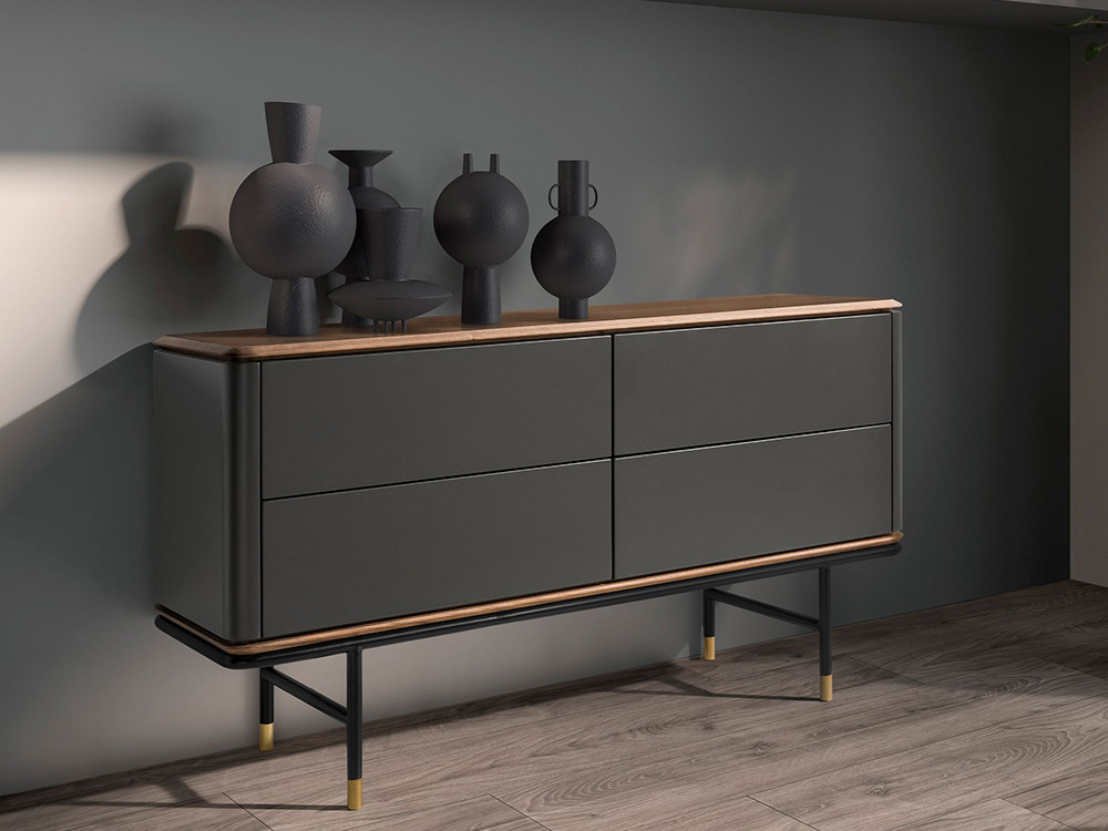 Con dos prácticos cajones de apertura push, mesita 7172 de Ángel cerdá