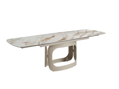 Mesa de comedor de 180/260x90cm con bordes redondeados 1188 de Ángel Cerdá