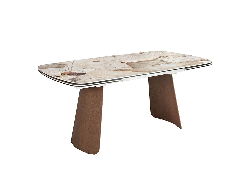 Base escultórica en chapa natural de nogal Mesa 1186 de Ángel Cerdá