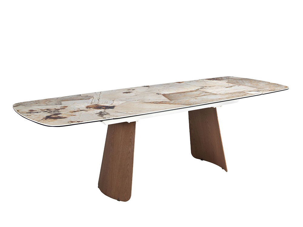 Mesa de comedor de 180/260x100cm con bordes redondeados 1186 de Ángel Cerdá