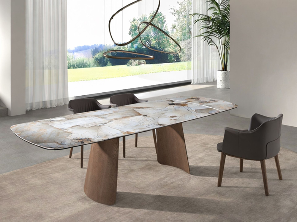 Mesa de comedor extensible con sobre porcelánico 1186 de Ángel Cerdá