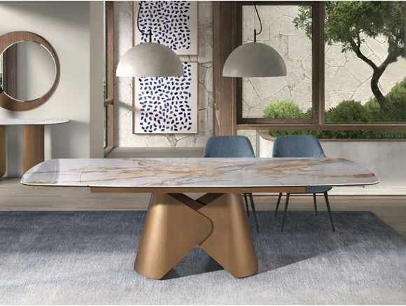 Mesa de comedor extensible con sobre porcelánico 1176 de Ángel Cerdá
