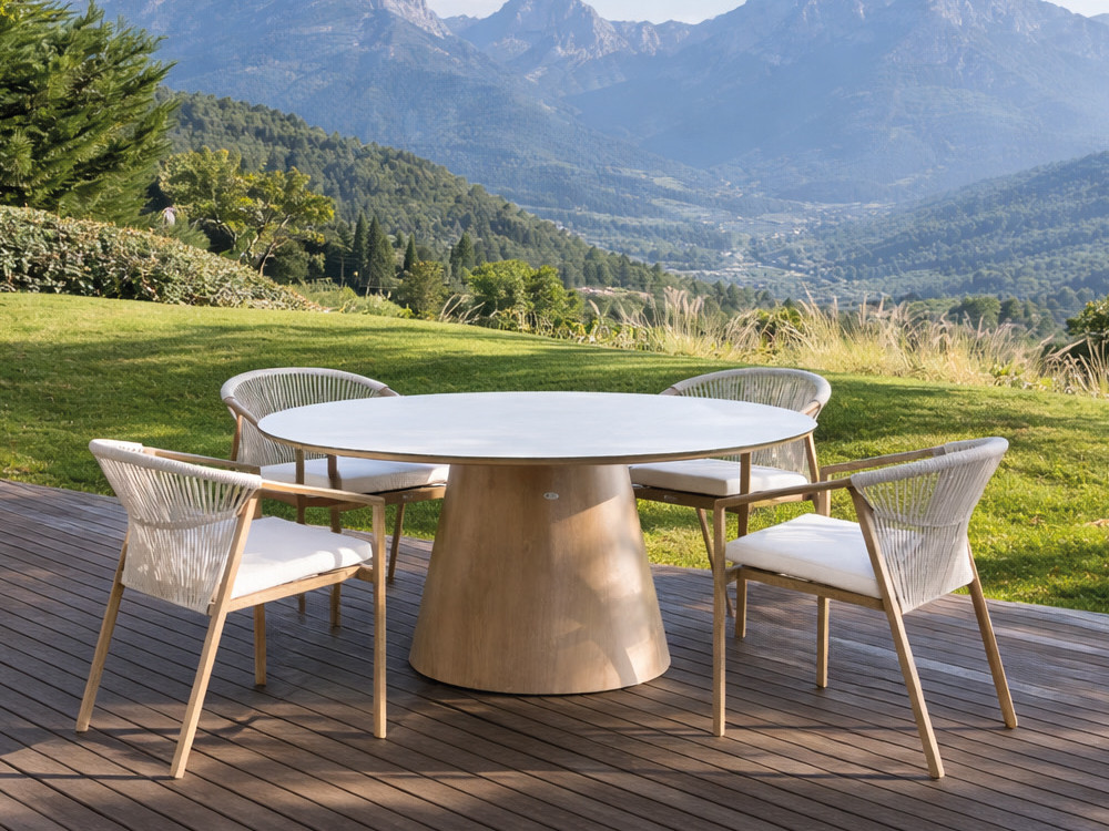 Mesa redonda Haití Wood