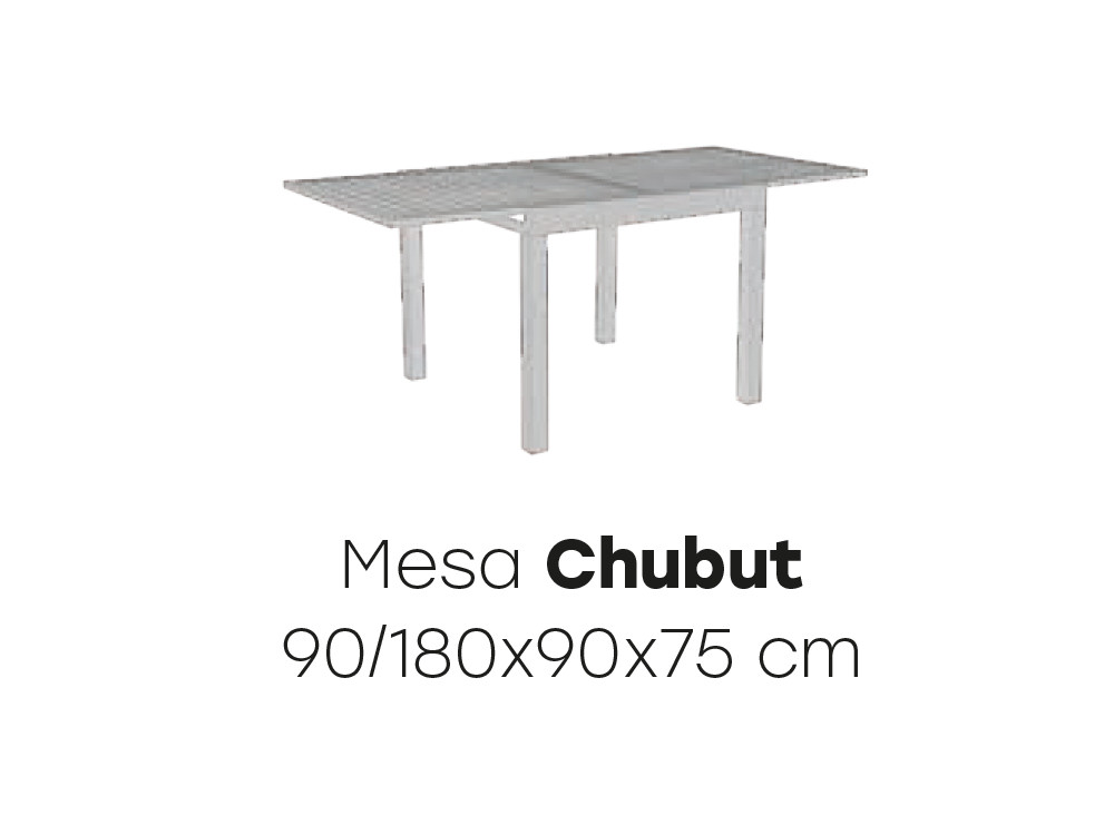 Medidas de la mesa extensible Chubut de Majestic Garden