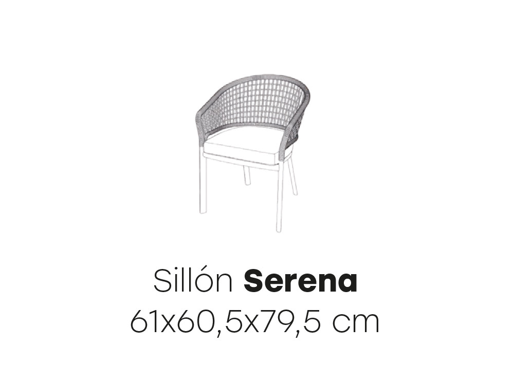 Medidas de la silla Serena de Majestic Garden