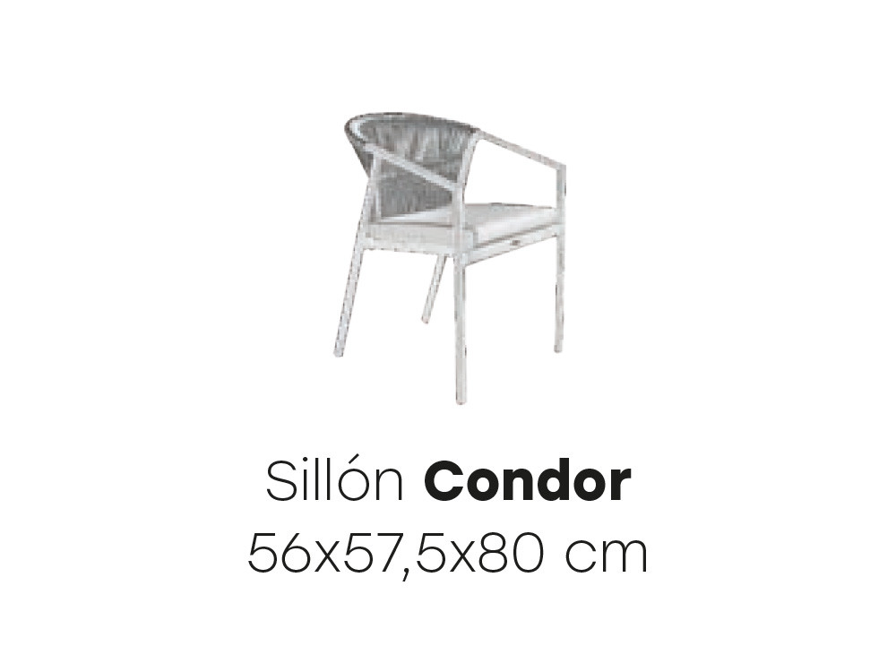 Medidas de la silla Condor de Majestic Garden