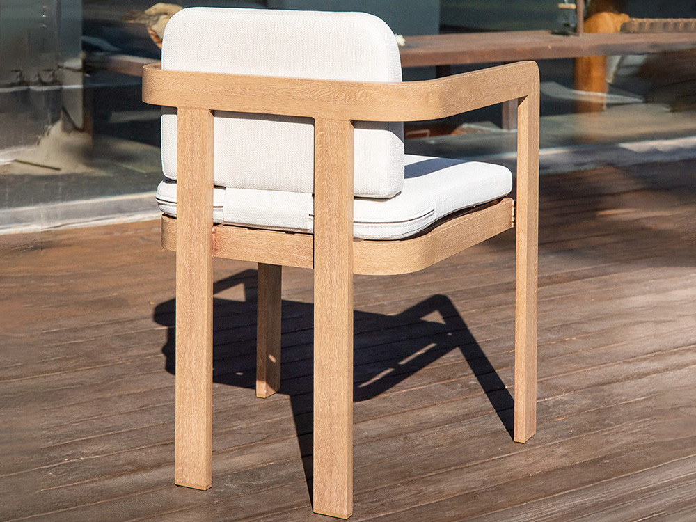 Silla de aluminio imitación madera Córcega de Majestic Garden