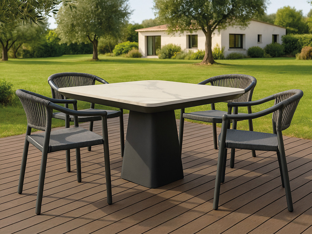 Mesa de aluminio antracita Argentina de Majestic Garden