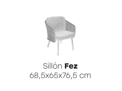 Medidas de la silla Fez de Majestic Garden