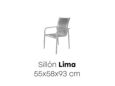 Medidas de la silla Lima de Majestic Garden