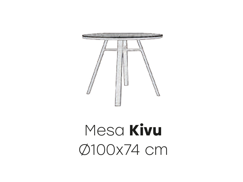 Medidas de la mesa redonda Kivu de Majestic Garden