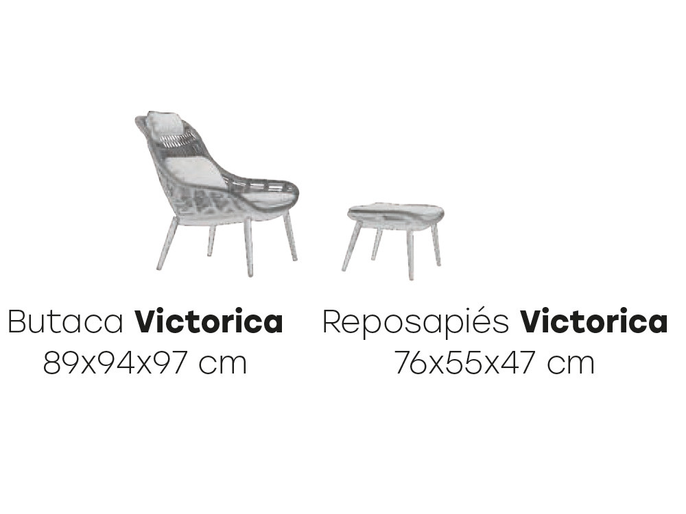 Medidas del set relax Victorica de Majestic Garden