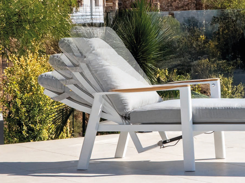 Tumbona Tambo con mecanismo elevable con pistón automático de Majestic Garden