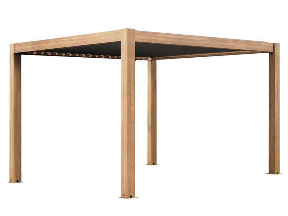 Pérgola en aluminio imitación madera Andina de Majestic Garden