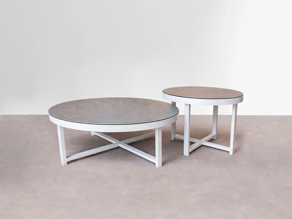 Set de dos mesas redondas para exterior Motril de Majestic Garden