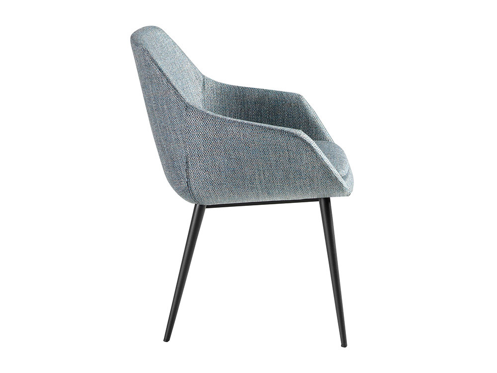 Estructura de acero pintado epoxi negro, silla de comedor 4221 Ángel Cerdá