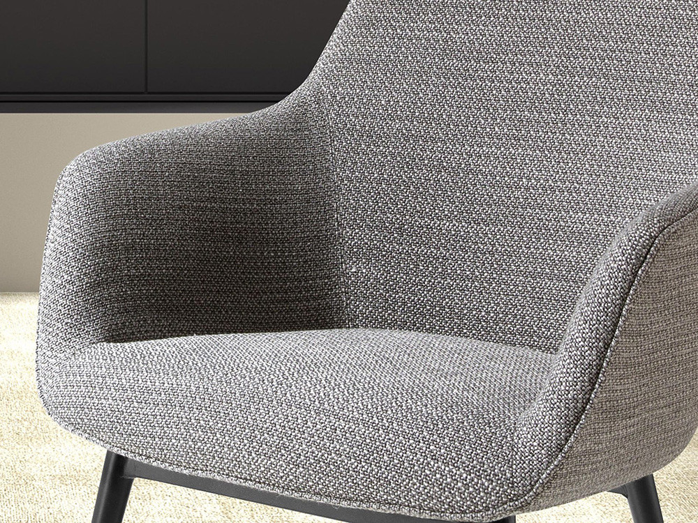 Detalle del tapizado de la silla 4222 de Ángel Cerdá