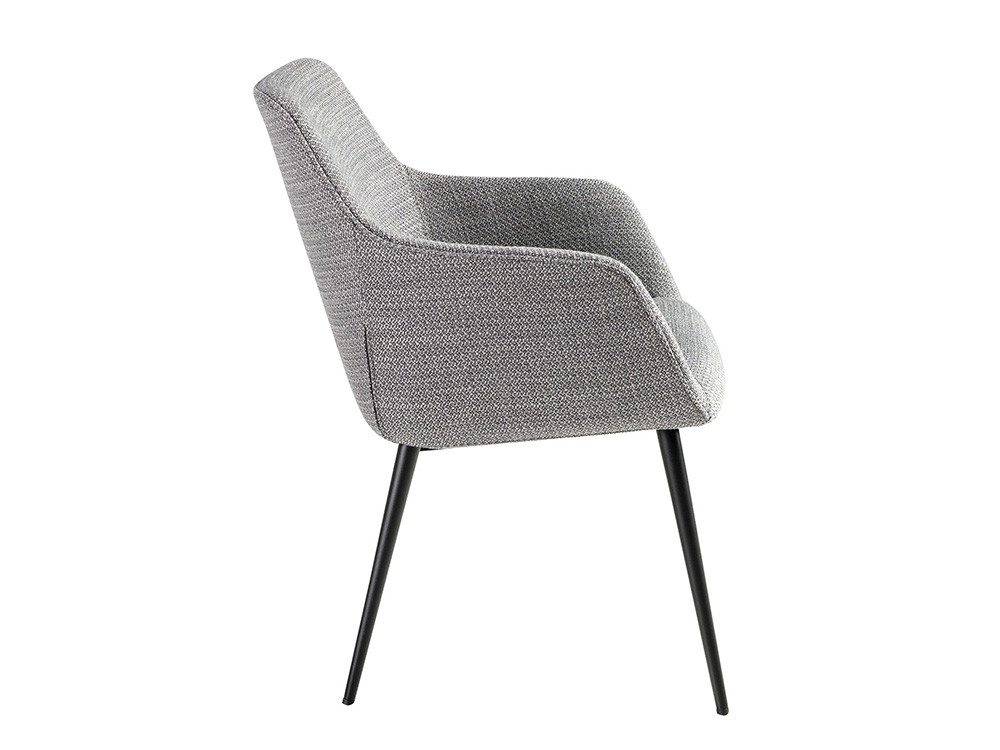 Estructura de acero pintado epoxi negro, silla de comedor 4222 Ángel Cerdá