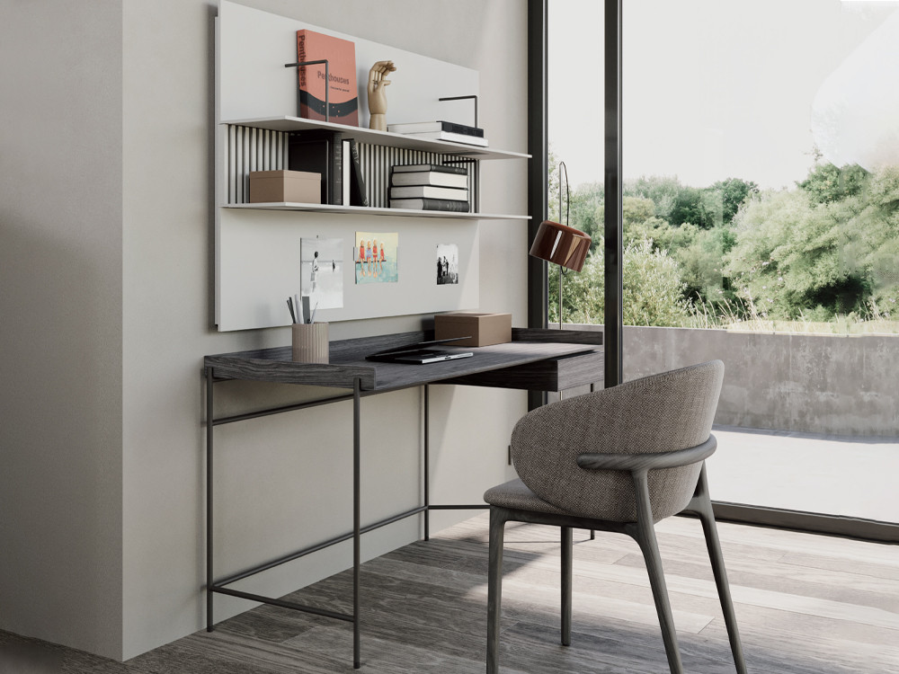 Puedes personalizar el escritorio Fil en lacas, chapas o laca a poro abierto de Besform