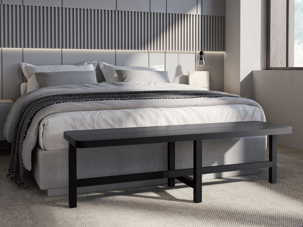 Banqueta Quad en acabado laca poro abierto o chapa Night Collection de Besform