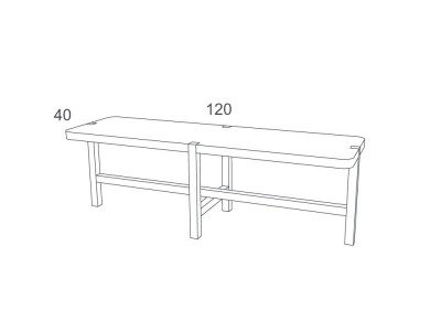 Medidas de la banqueta Quad 120 Night Collection Besform