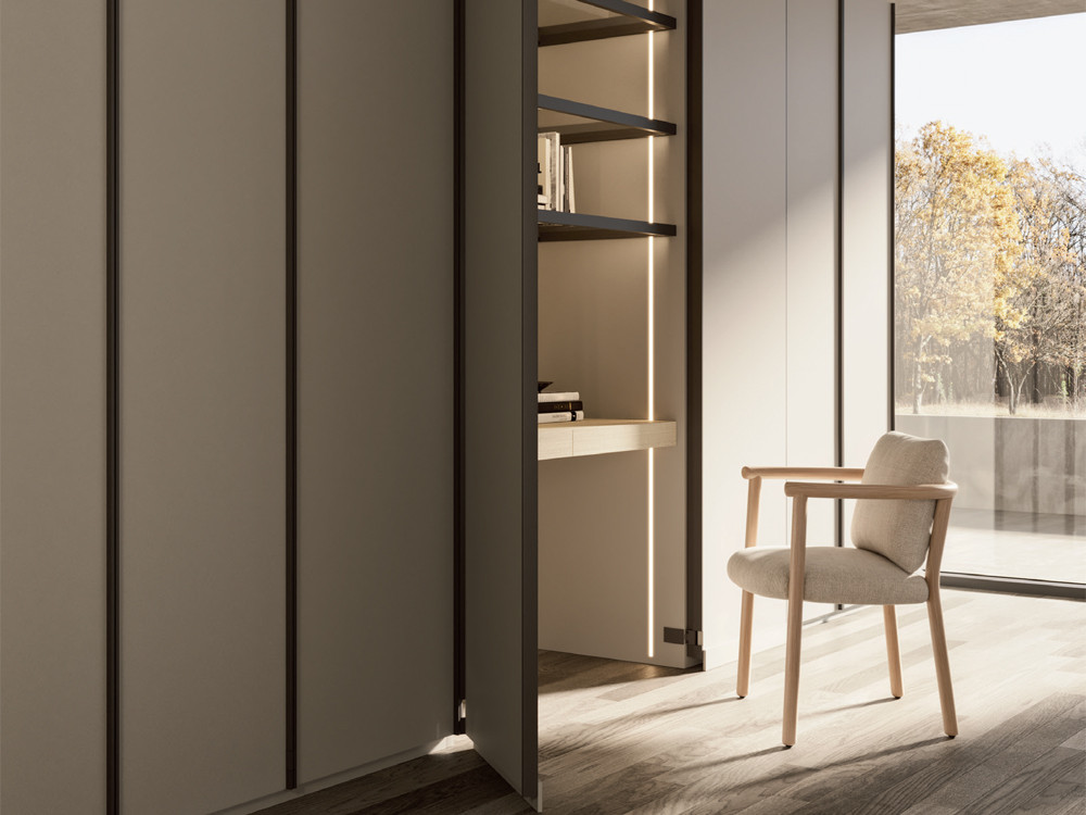 Armario con puertas Novo de apertura 360º besform Night Collection