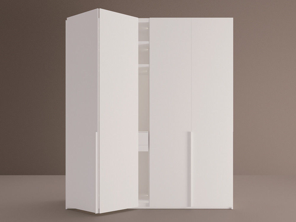 Armario Besform de puertas plegables que permite acceder a todo el interior.