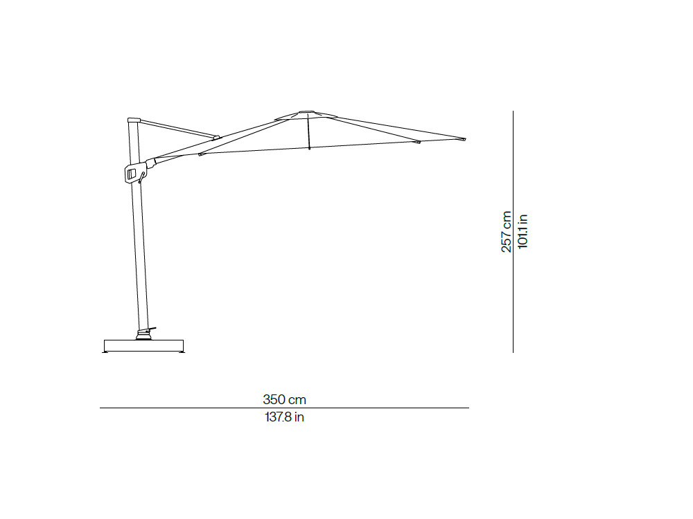 Parasol redondo 350cm. Mare