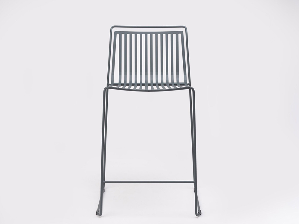 Taburete Alo asiento 65cm para interior o exterior de acero pintado epoxy Ondarreta