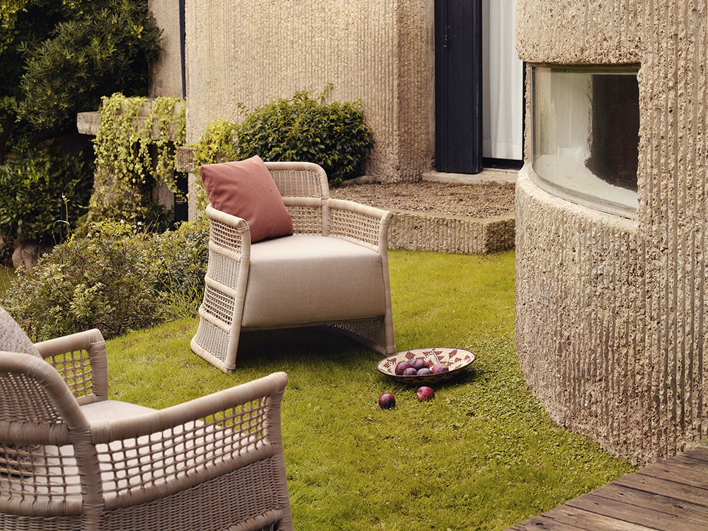 Sillón de fibra Shintotex realizado a mano Escala de Point