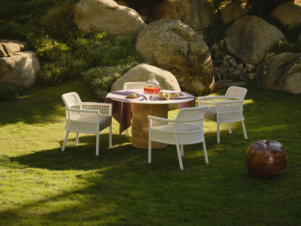 Silla para comedor exterior de Point Escala de fibra shintotex