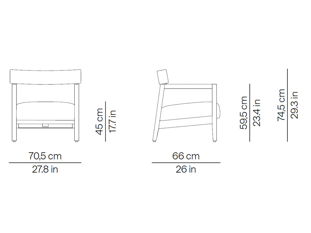 Medidas del sillón club Kubik de Point