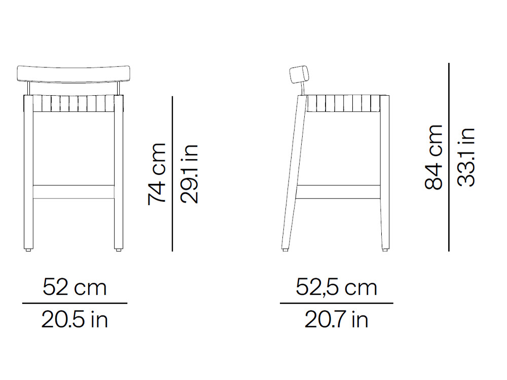Medidas del taburete Kubik de Point