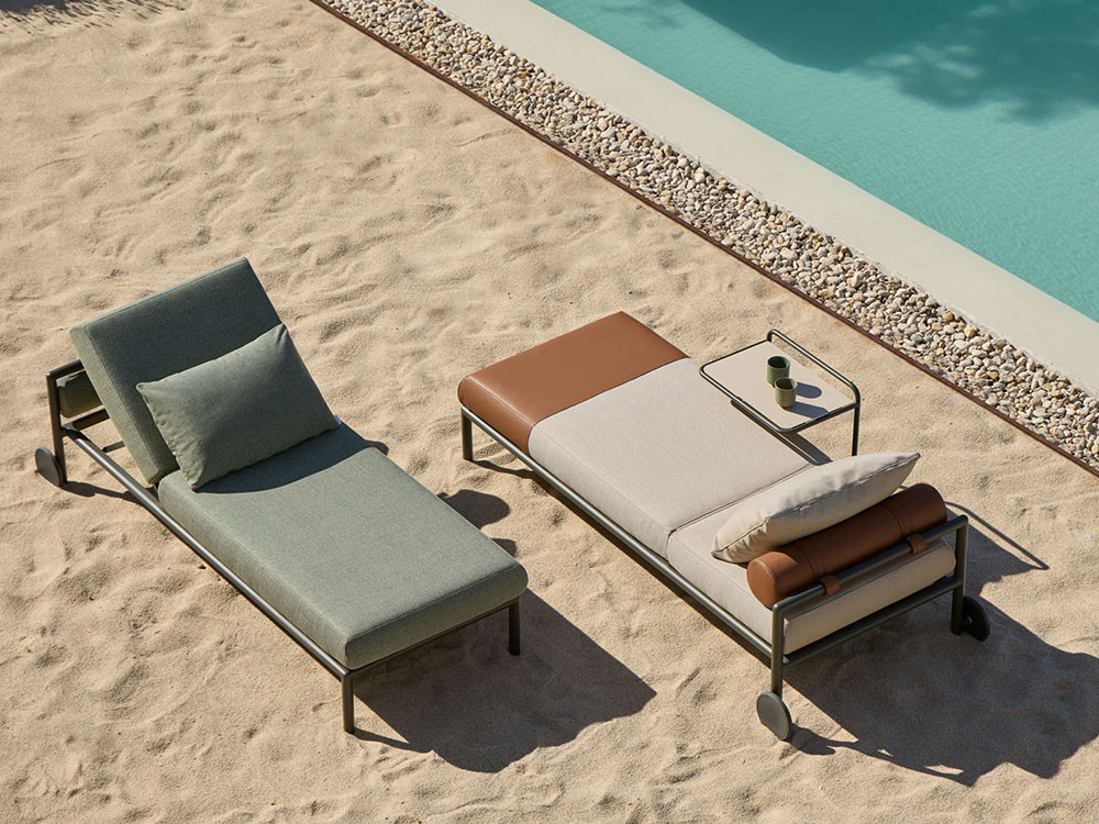 Tumbona reclinable con ruedas Rivoli de Point