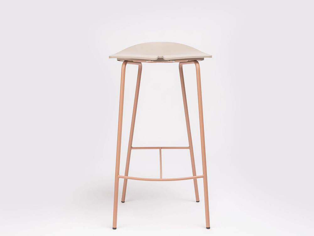 Ant taburete de cocina de ondarreta con asiento de polipropileno personalizable