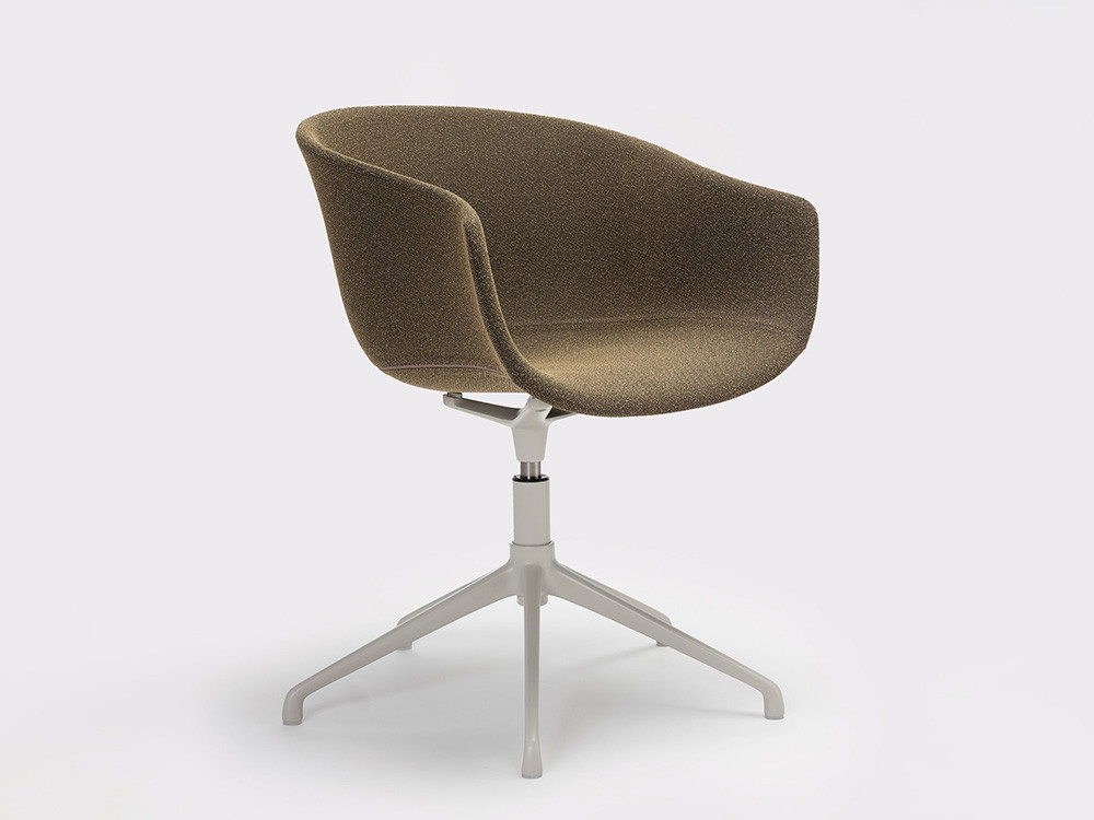 Silla giratoria Bai tapizada