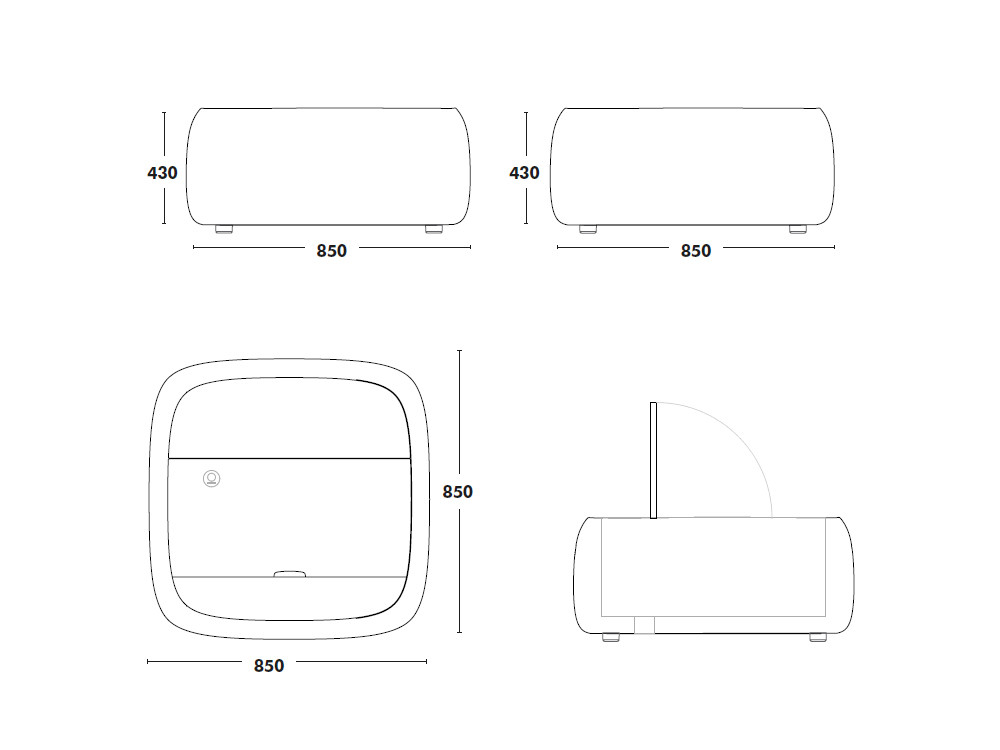 Mesa de centro con o sin almacenaje Gumi