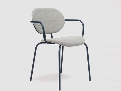 Mobel 6000: silla Hari Ondarreta tapizada con brazos, mobiliario de alta gama configurable.