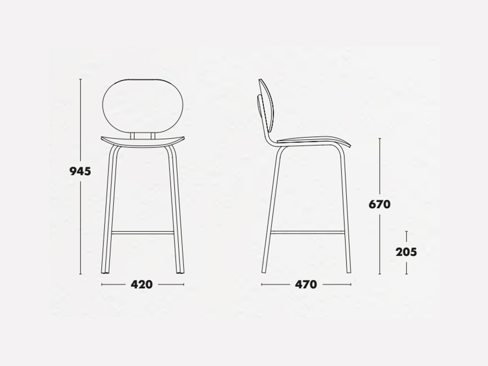 Taburetes de cocina modernos: modelo Hari de Ondarreta en acabado polipropileno