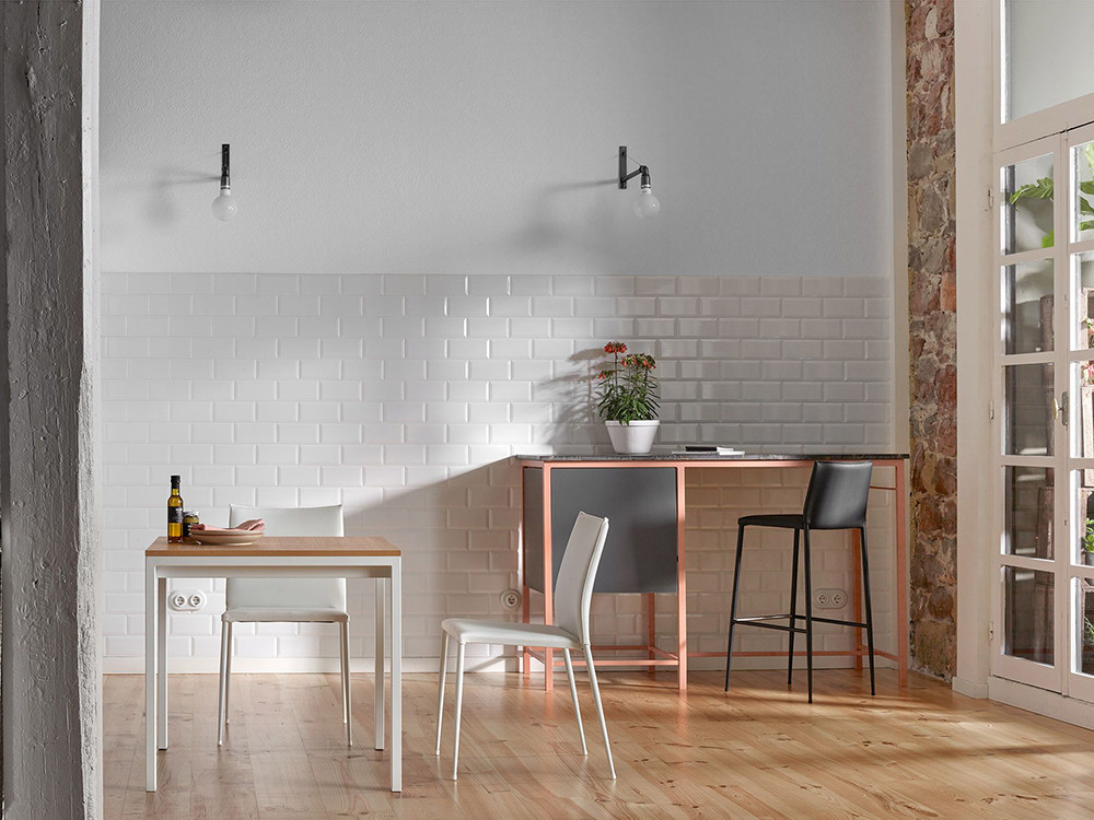 Taburete tapizado Moka