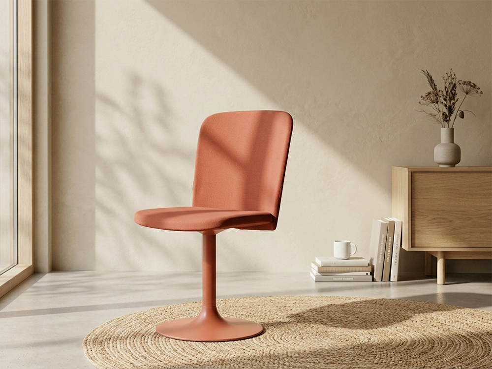 Silla giratoria Supra Trumpet Tapizada