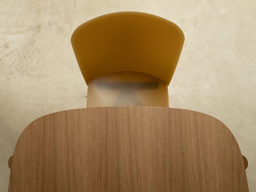 Silla cómoda para cocina Supra Wood: versatilidad y estética minimalista de Ondarreta en madera y polipropileno