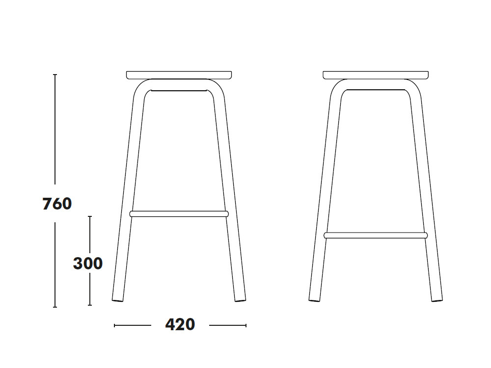 Taburete Tam Wood tapizado