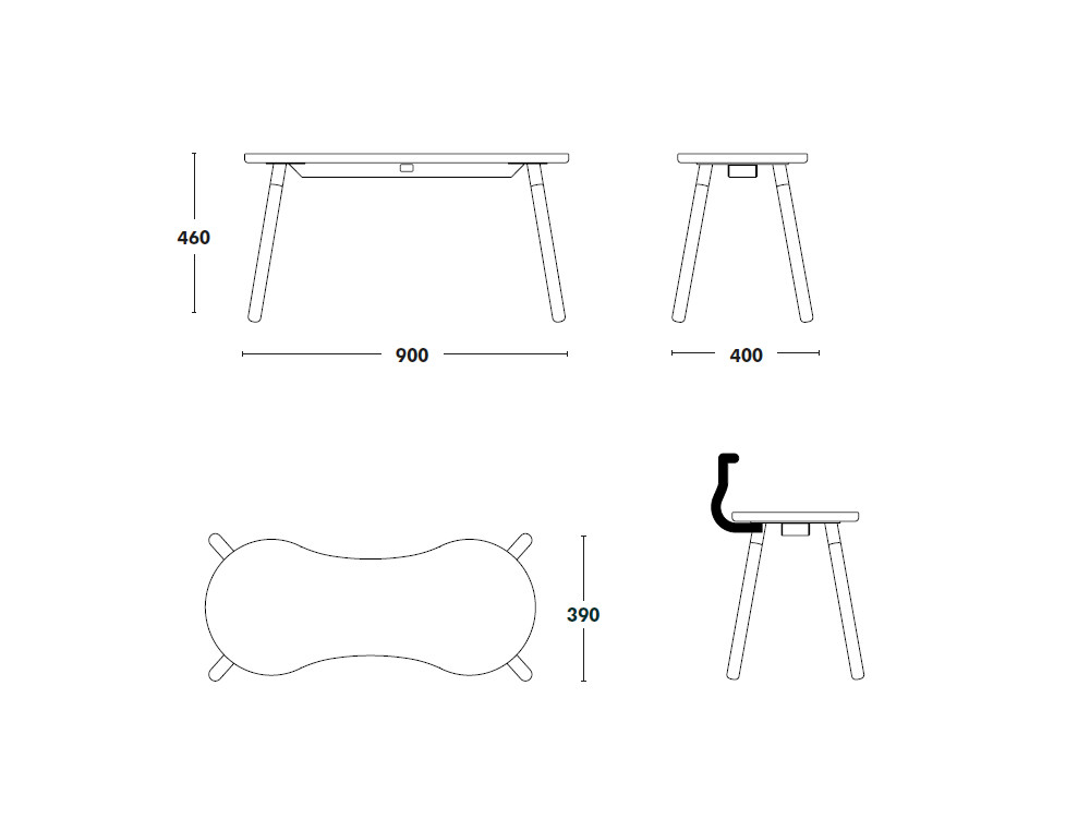 Mobel 6000: exclusividad con el banco Tam de Ondarreta, mobiliario de diseño en roble disponible en dos medidas