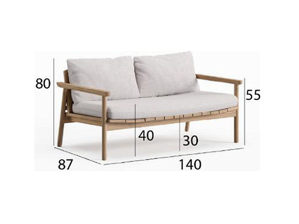 Sofás de exterior madera Terra: diseño de Arkimueble en teca para terrazas exclusivas